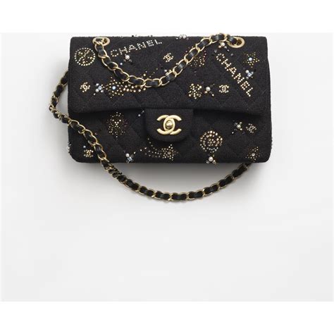 chanel mini classic black caviar|Small classic handbag, Grained calfskin & gold.